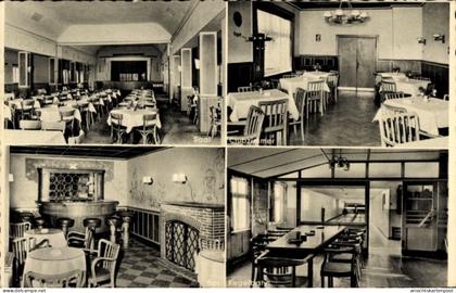 CPA Heiligenrode Stuhr in Niedersachsen, Saal, Bar Kegelbahn, Tische, Stühle, Kamin