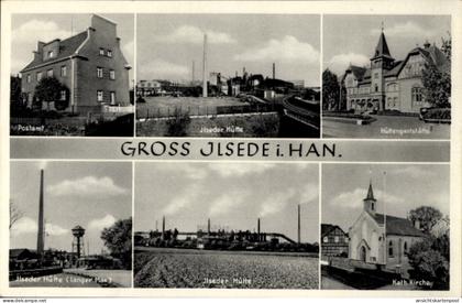 CPA Ilsede in Niedersachsen, Post, Ilseder Hütte, Hüttengaststätte, Kirche