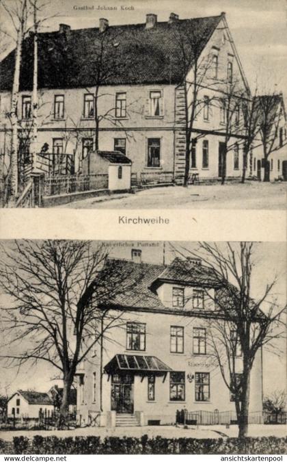 CPA Kirchweyhe Weyhe Niedersachsen, Gasthof Johann Koch, Post