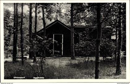 CPA Ohlendorf Seevetal in Niedersachsen, Jagdhütte, Wald