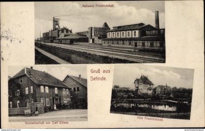 CPA Sehnde in Niedersachsen, Kaliwerk Friedrichshall, Gastwirtschaft*, Villa Friedrichshagen