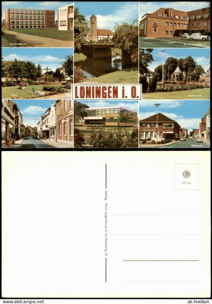 Löningen Stadtteilansichten   Oldenburg Gymnasium Langestraße  Ehrenmal  1970