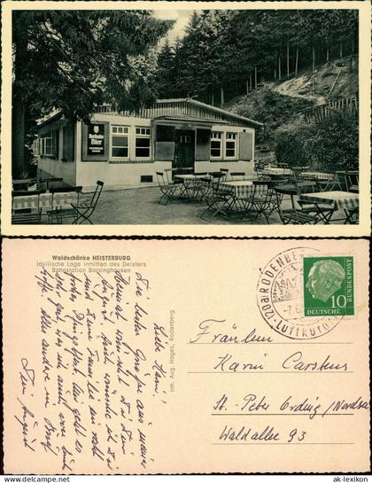 Ansichtskarte Barsinghausen Waldschänke Heisterburg - Herforder Bier 1958