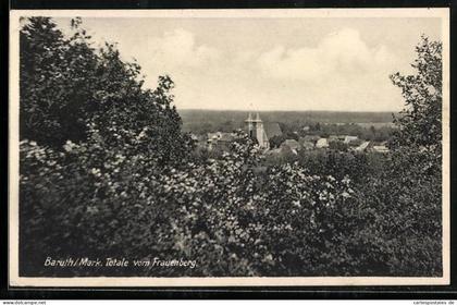 AK Baruth /Mark, Totalansicht mit Kirche vom Frauenberg aus