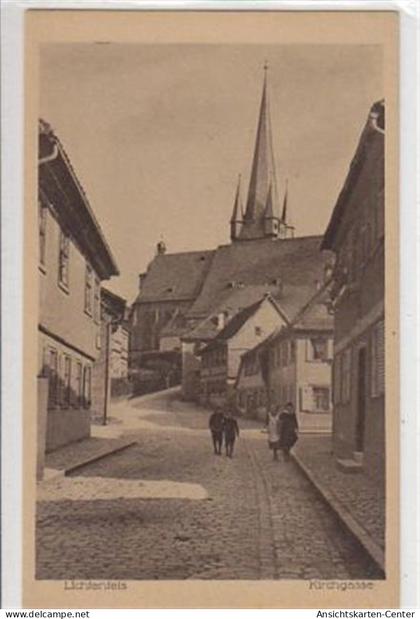 39050458 - Lichtenfels. Kirchgasse mit Personen. Ungelaufen. Gute Erhaltung.