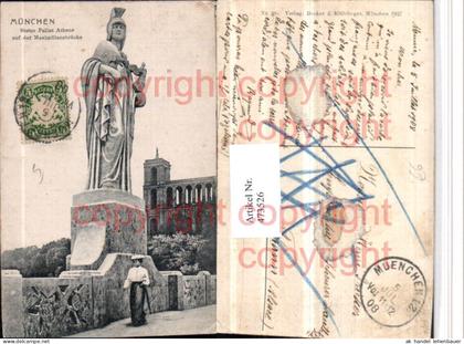 473526,München Statue Pallas Athene auf der Maximiliansbrücke
