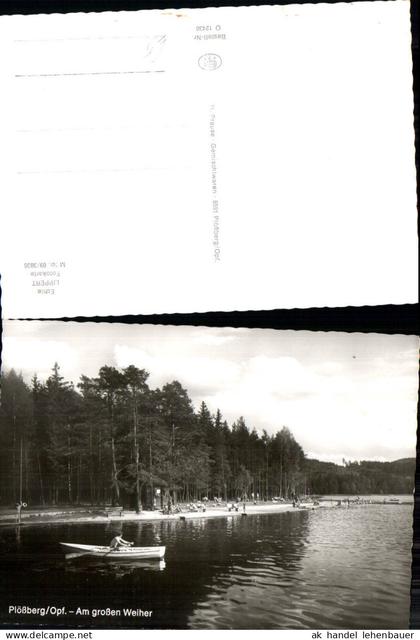 701992 Plößberg Oberpfalz Am großen Weiher Boot LK Tirschenreuth