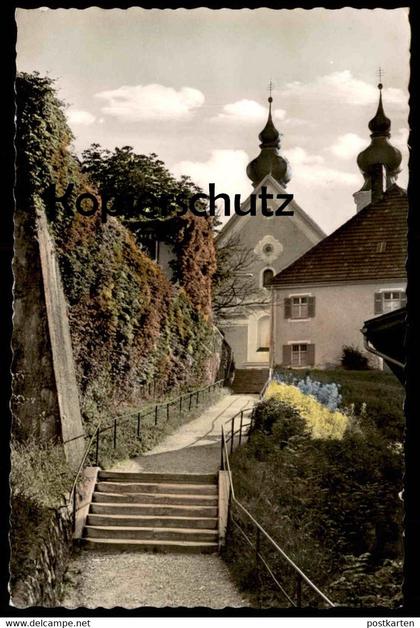 ALTE POSTKARTE NIEDERASCHAU TREPPE KIRCHE ASCHAU Ansichtskarte cpa AK postcard