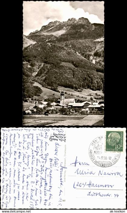 Ansichtskarte Aschau im Chiemgau Panorama-Ansicht mit Kampenwand 1958