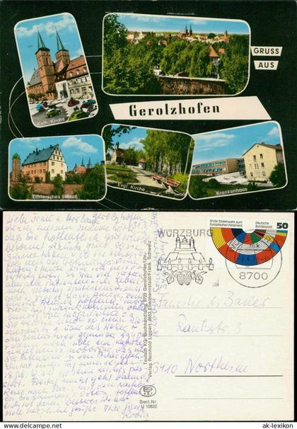 Ansichtskarte Gerolzhofen Mehrbild-AK 5 Echtfoto-Ansichten 1977