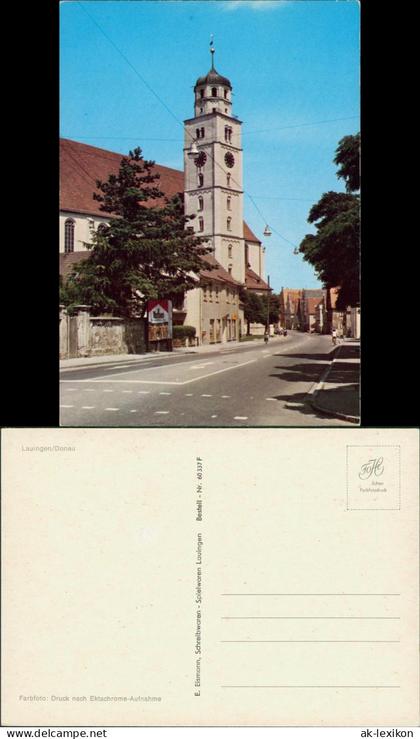 Ansichtskarte Lauingen (Donau) Straßenpartie 1978