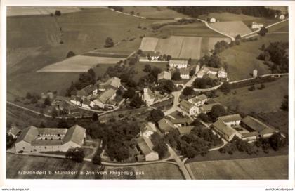 CPA Frauendorf Mühldorf am Inn Oberbayern, Fliegeraufnahme