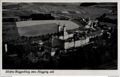 CPA Roggenburg Schwaben Bayern, Kloster Roggenburg, Landschaft, Felder