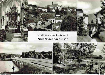 Niederviehbach Dingolfing-Landau Bayern Teilansichten Kirche Innenansicht Brueck