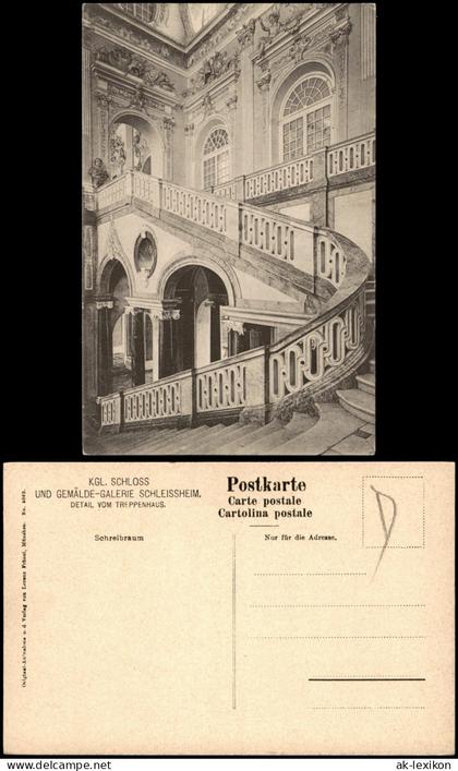 Oberschleißheim KGL. SCHLOSS GEMÄLDE-GALERIE DETAIL VOM TREPPENHAUS 1910