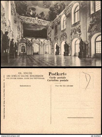 Oberschleißheim KGL. SCHLOSS GEMÄLDE-GALERIE VORSAAL GEGEN DAS TREPPENHAUS 1910