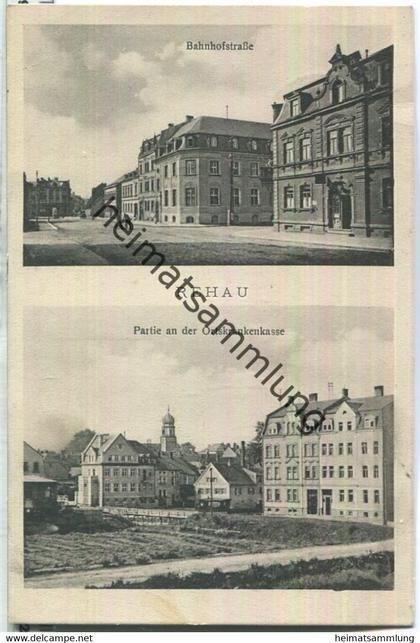 Rehau - Bahnhofsstrasse - Ortskrankenkasse - Verlag Adolf Geier Rehau
