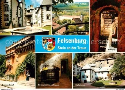 Stein Traun Felsenburg Schlosshof Felswand