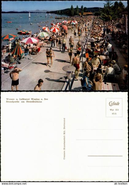 Waging am See Strandpartie am Strandkurhaus  Waging a. See 1967