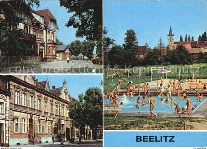 Beelitz Mark Einkaufszentrum BHG HO Gaststaette Stadt Beelitz Stadtbad