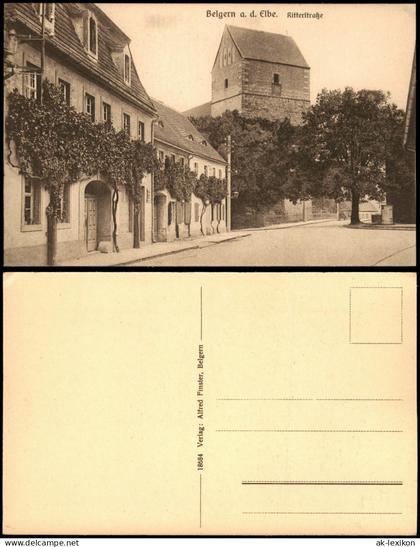 Ansichtskarte Belgern Elbe. Ritterstraße 1915
