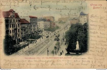 CPA Berlin Prenzlauer Berg, Schönhausser Allee, Senefelderplatz, Denkmal