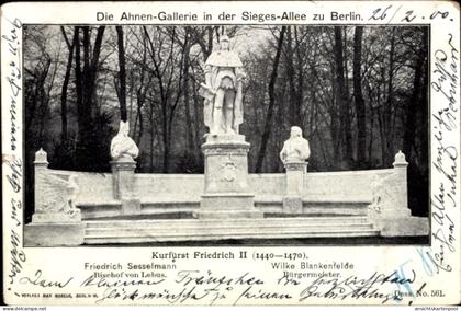 CPA Berlin Tiergarten, Kurfürst Friedrich II. Statue, Friedrich Sesselmann, Bischof von Lebus, Wilke