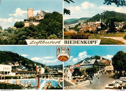 Biedenkopf Lahn Schloss Panorama Schwimmbad Strassenpartie