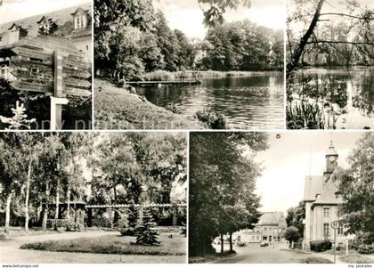 Birkenwerder Wandersaeule Badestelle Boddensee Moenchsee Rathaus