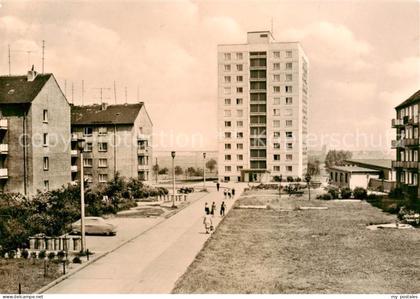 Wolfen Bitterfeld  Hochhaus Bertolt Brecht Strasse Wohnsiedlung