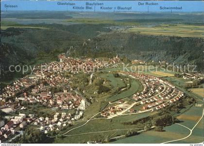 Blaubeuren Fliegeraufnahme der Talkessel Lage
