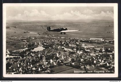 AK Böblingen, Teilansicht, Fliegeraufnahme
