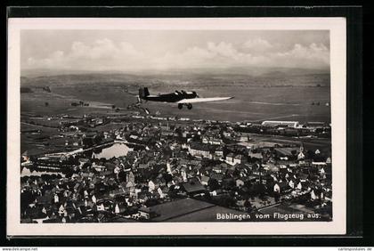 AK Böblingen, Totalansicht, Fliegeraufnahme