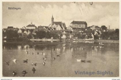 Böblingen / Germany: Partial View with Lake (Vintage PC 1918)