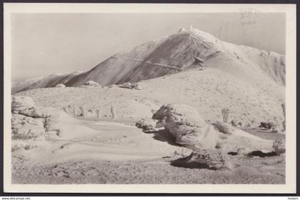 "Krkonose", Winterbild, Fotokarte, 1953 gelaufen