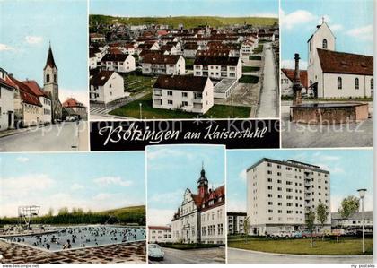 Boetzingen Teilansichten Wohnsiedlung Hochhaus Kirche Brunnen Freibad