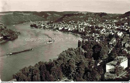 Boppard Rhein Rheinland-Pfalz Boppard Rhein Rheinpanorama Dampfer Schlepper Orts