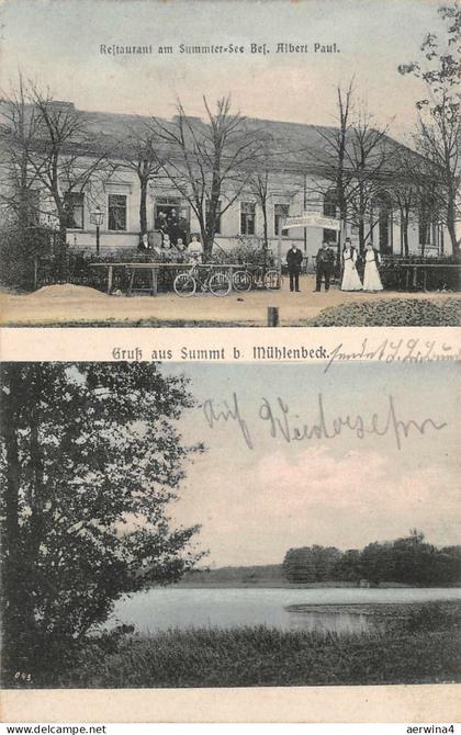 AK Summt bei Mühlenbeck Restaurant am Summter - See 1909