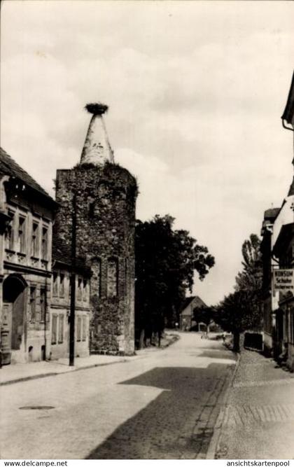 CPA Altlandsberg in Brandenburg, Strausberger Tor mit Storchennest