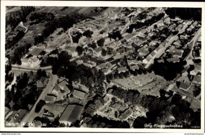 CPA Baruth in der Mark, Luftaufnahme von Baruth, Häuser, Bäume, Straßen