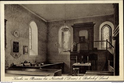 CPA Brunne Fehrbellin im Kreis Ruppin, Kirche, Innenansicht