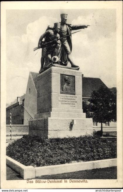 CPA Dennewitz Niedergörsdorf, Bülow Denkmal, Statue