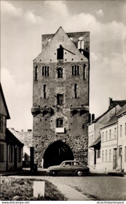 CPA Gartz an der Oder in Brandenburg, Stettiner Tor, Auto