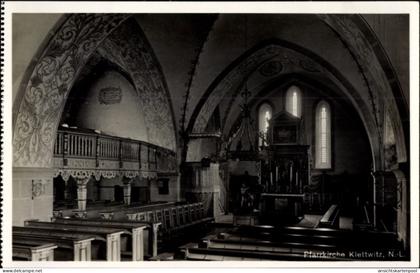 CPA Klettwitz Schipkau in Brandenburg, Blick in die Pfarrkirche, Kreuzbögen