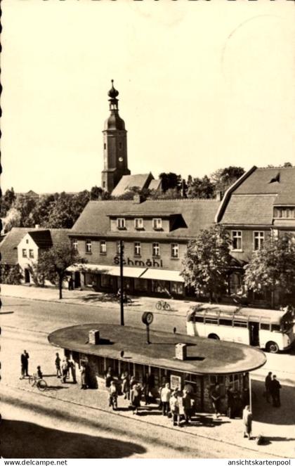 CPA Lauchhammer in der Niederlausitz, Lauchhammer-Mitte, Markt, Autobahnhof