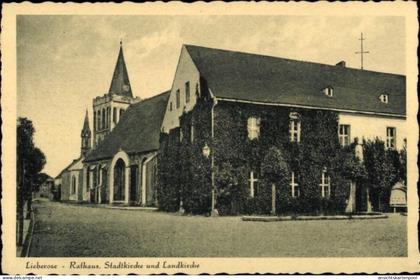 CPA Lieberose in Brandenburg, Rathaus, Stadtkirche, Landkirche
