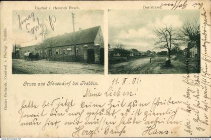 CPA Neuendorf bei Trebbin Wiesenhagen Trebbin in Brandenburg, Gasthof, Dorfstraße