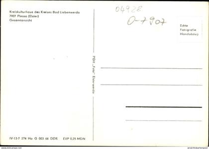 CPA Plessa an der Elster, Kreiskulturhaus des Kreises Bad Liebenwerda