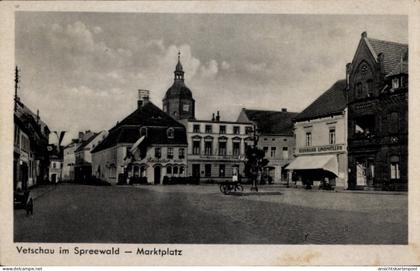 CPA Vetschau Spreewald in Brandenburg, Marktplatz