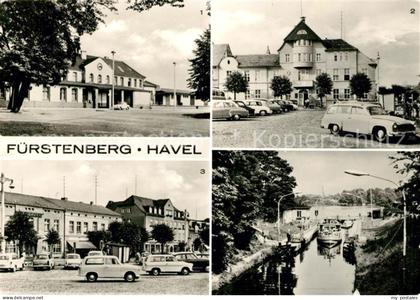 Fuerstenberg Havel Bahnhof Rathaus Marktplatz MS Zeuthen in der Schleuse